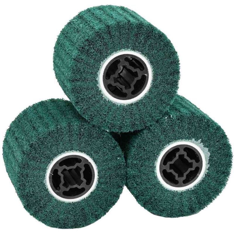 Rouleaux de ponçage 3 pcs 180 grains en fibres synthétiques Vidaxl