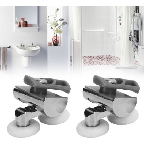 Rouleaux de porte de douche Double 23mm, poulie, roues supérieures et inférieures, fournitures de salle de bains