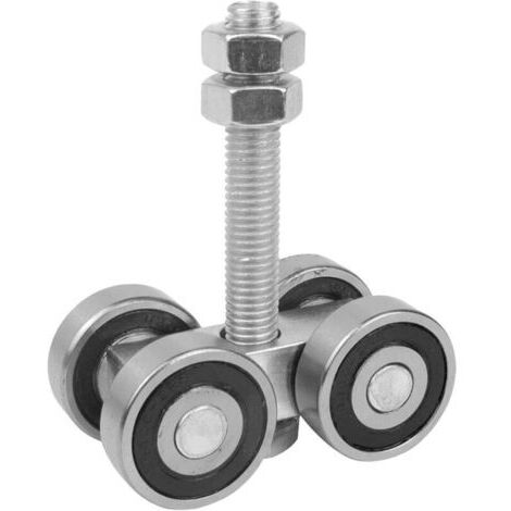 Rouleaux de porte de grange – Roulette de porte pliante, roues de rail robustes, accessoires d'abri de jardin, pour porte coulissante pliante robuste