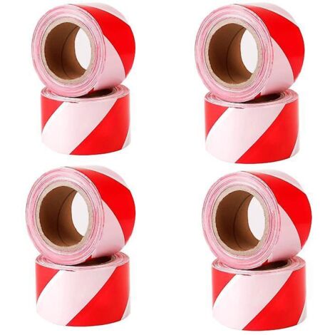 rouleaux de ruban de signalisation rouge et blanc