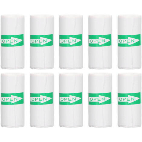 Rouleaux d'étiquettes adhésives 57x25mm pour imprimante à transfert thermique - 10 bobines papier blanc pour tickets et reçus