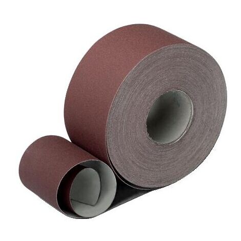 Rouleaux papier abrasif grains oxyde d'aluminium KP222 largeur 115mm Longueur 50m grain 80 - VSM