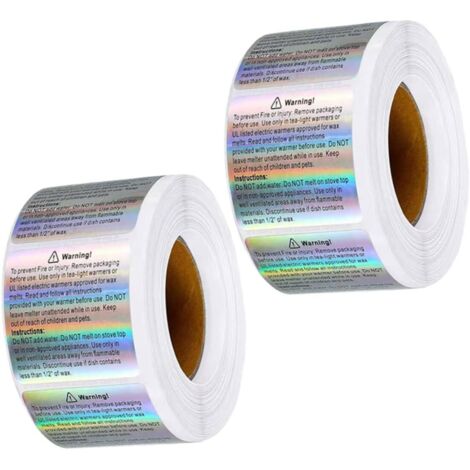 Rouleaux tiquettes pour Bougies Stickers Holographiques R