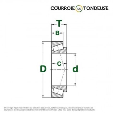 Roulement à rouleaux conique 33114 - 70x120x37