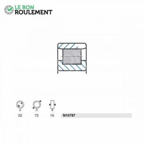 Roulement à rouleaux N10787-SNR