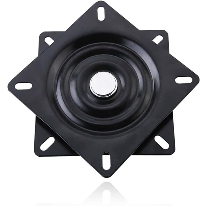 Roulement Carrée De Plateau Tournant, 15Cm, Base Pivotant, Pour Les Meubles Sofa Tv Et Tabouret De Bar, Noir