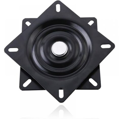 Roulement Carrée De Plateau Tournant, 15cm, Base Pivotant, pour Les Meubles Sofa TV Et Tabouret De Bar, Noir