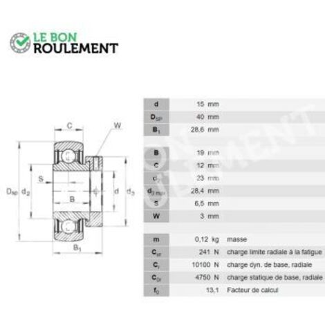 Roulement de palier RAE15-NPP-B-INA