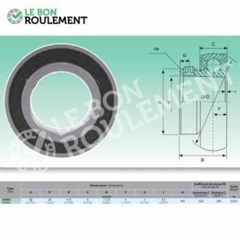 Roulement de palier U001