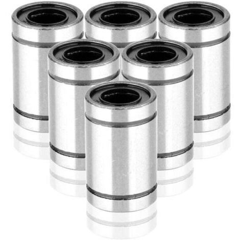 Roulement linéaire x LM8UU pour imprimante 3D DIY CNC Motion Φ8 mm x Φ15 mm x 24 mm (6 pièces)