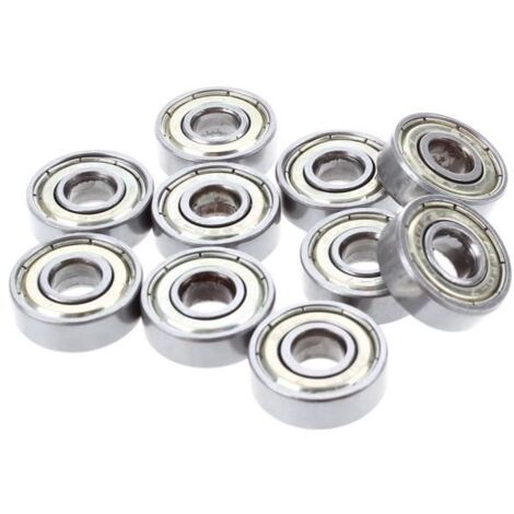 Roulements a billes en acier a rainure profonde miniature 608 ZZ 8 x 22 x 7 mm 10 pieces par un paquet