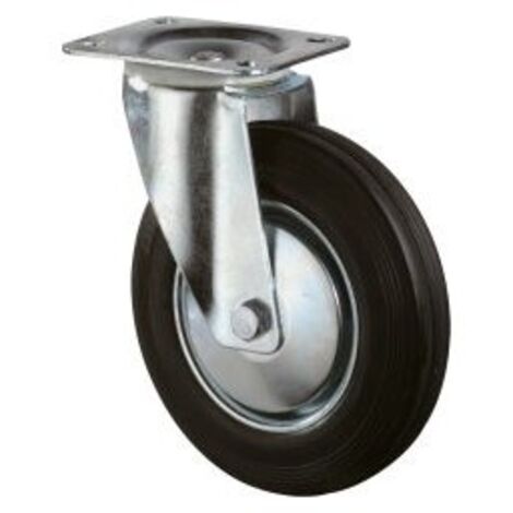 Roulette 125 mm Lg.R Roue Caoutchouc