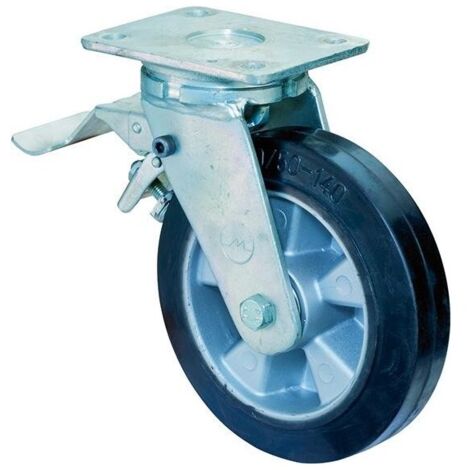 Roulette 125mm RR120.B80PlatteElast.S noir KLFestRR120.B80.125