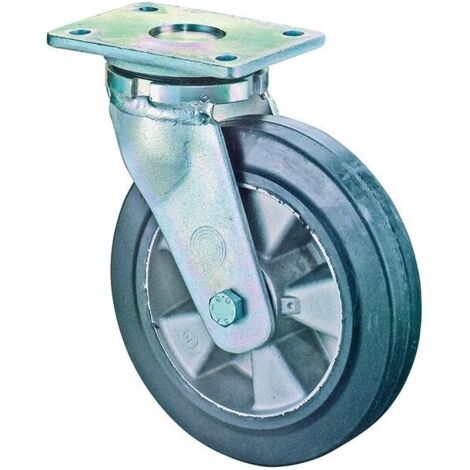 Roulette 160mm RR100.B80PlatteElastik S noir KL RR100.B80.160