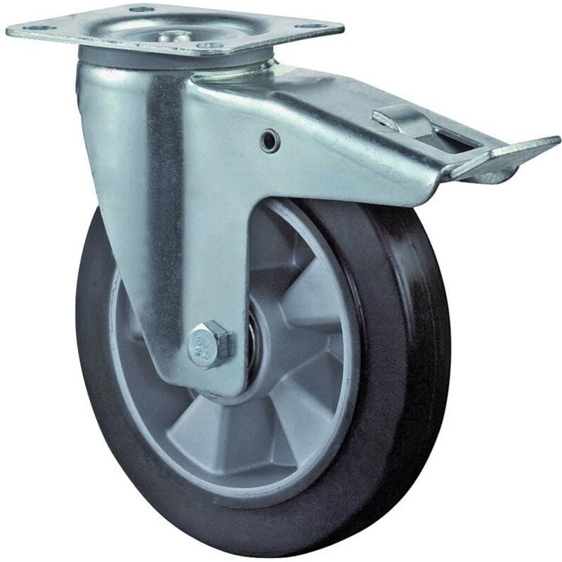 Roulette 300kg avec frein 180mm