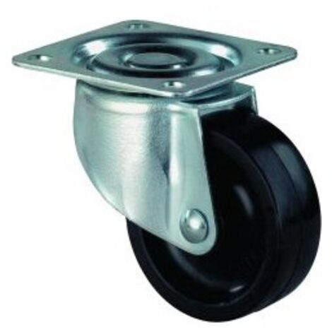 Roulette 30mm noires Roue plastique