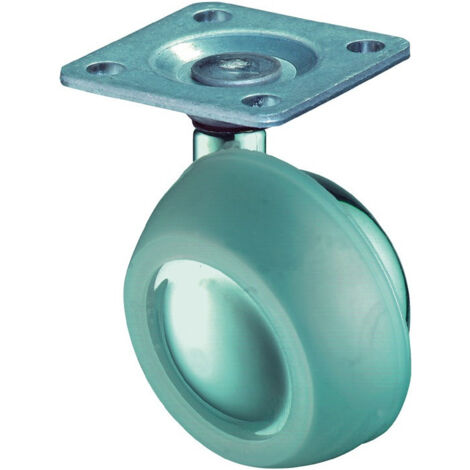 Roulette articulée D. de la roue 40 mm cap. charge 30 kg avec plaque de fixation
