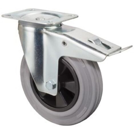 Roulette avec frein .125mm KU