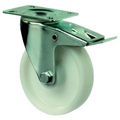 Roulette avec frein 125mm Poly LG.R