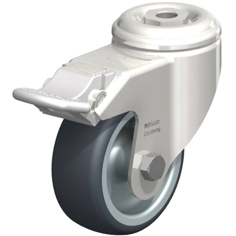 Blickle - Roulette avec perforation d'un diamètre de 80 mm. Modèle (général) Roulettes Stop Fix lkrxa-tpa 80G-11-FI