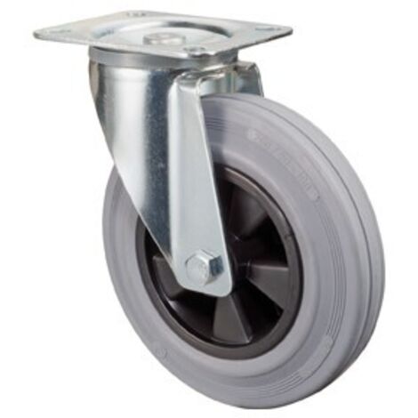 Roulette caoutchouc 80 mm KU