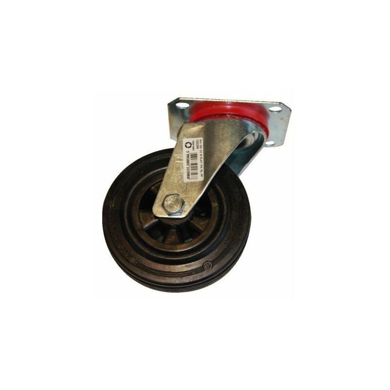 Finish - Roulette caoutchouc noir pivotante diam 160 h 190