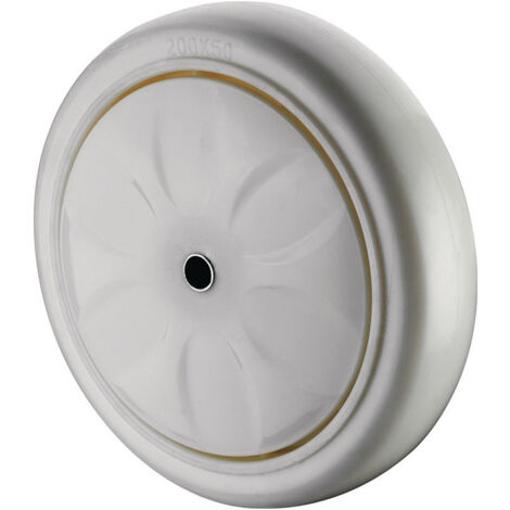 Roulette D.125mm Capacité 450kg Ku.blanc Axe D.12.5mm Longueur du moyeu 59mm BS ROLLEN