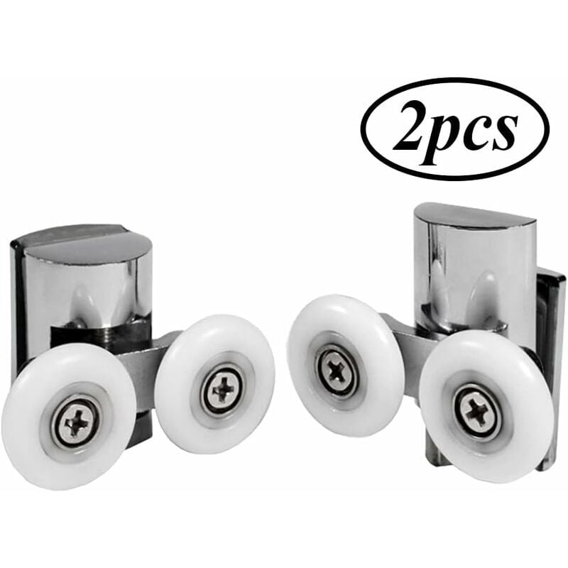 Roulette de Douche Roulettes Haut et Bas pour Porte de Douche Roulettes de Porte de Douche de 23 mm Porte Coulissante de Douche Galets de Roulettes