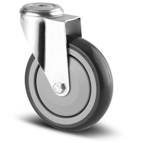 Roulette de manutention 1670 PJP - pivotante - 80 kg - 125 x 32 mm - TENTE