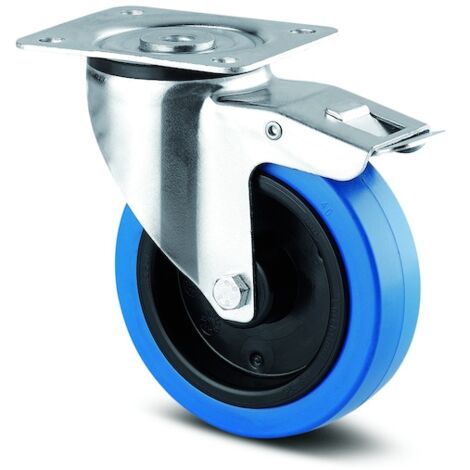 Roulette de manutention 3377 UFR - pivotante à frein - 100 kg - 100 x 34 mm - TENTE