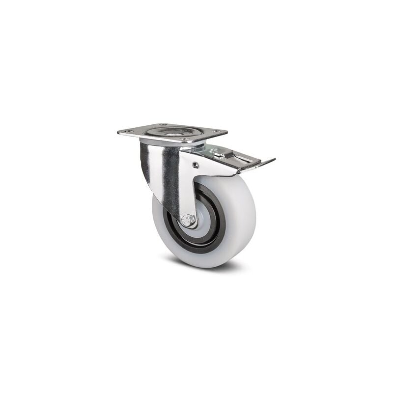 Tente - Roulette de manutention 3477 hur pivotante à frein bandage polyamide 160 kg - 100 x 36 mm