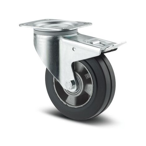 Roulette de manutention 3477 IEP - pivotante à frein - 400 kg - 200 x 50 mm - TENTE