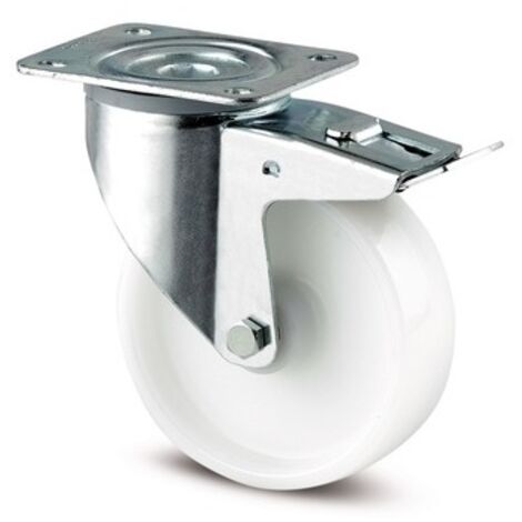 Roulette de manutention 3477 UOR - pivotante à frein - 200 kg - 100 x 36 mm - TENTE