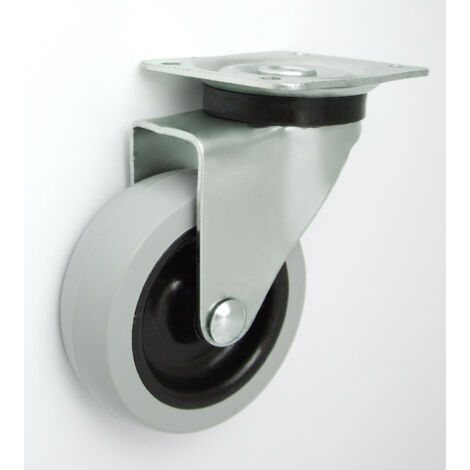 Roulette de meuble en plastique et caoutchouc, boîtier pivotant 75 mm, M72T - KL075 SKR G