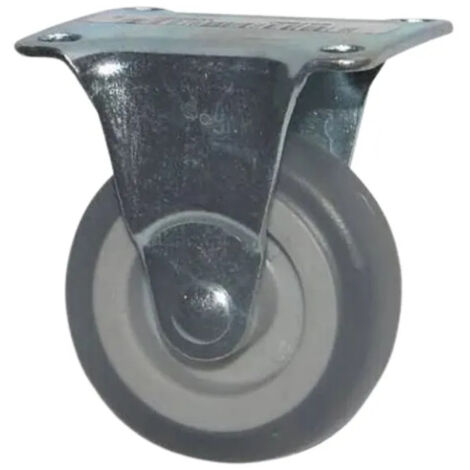 Roulette de meuble sur platine bandage caoutchouc 705512 - Capacité de charge : 20 kg - Diamètre : 50 mm - Fonctionnement : fixe - Hauteur de la roulette : 62 mm - GUITEL