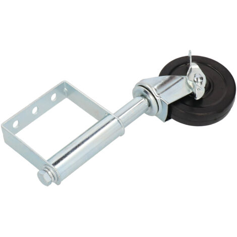 Roulette de Porte à Ressort avec Amortisseur, Aluminium 4 Pouces, Capacité 75 kg (Blanc)