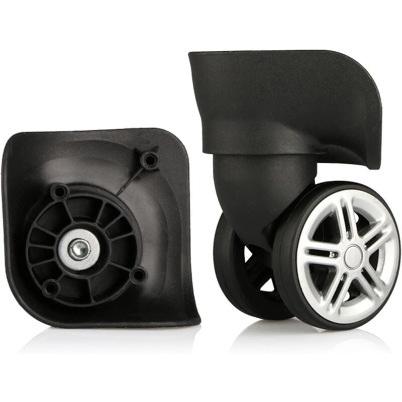 Roulette de valise, paire de roues pivotantes pour bagages Roulettes pivotantes pour valise Repalcement A19 Roues à double rangée muettes