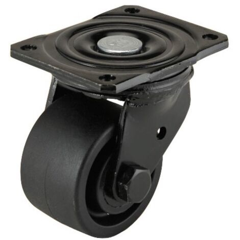 Roulette DESIGN pivotante Ø 73 mm POLYAMIDE RENFORCÉE NOIR - 300 Kg
