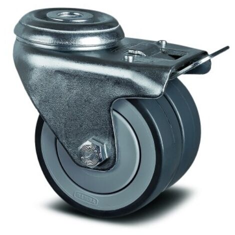 Roulette double pivotante - blocage total - pare-fils - Agila Twin