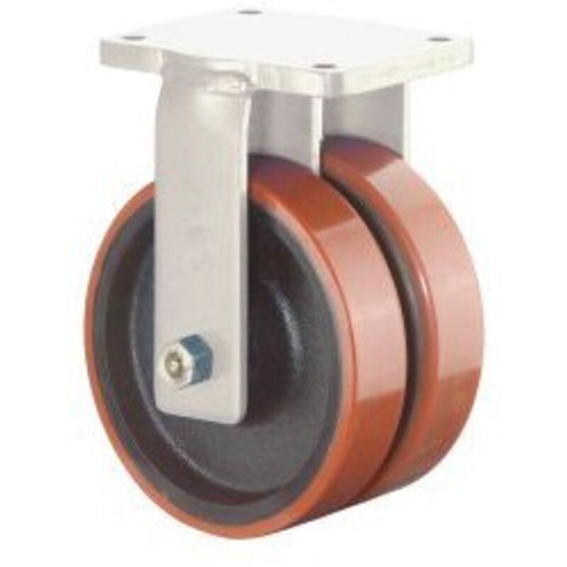 Roulette double - Polyuuréthane -200 mm