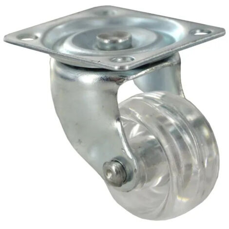 Roulette drill éco D. 40 mm transparente à platine pivotante