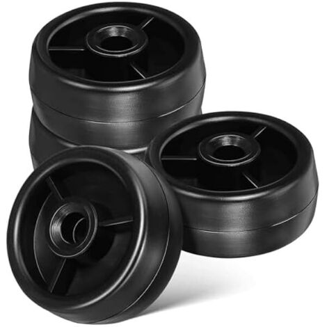 Roulette En Plastique - Pour Tapis De Course Et Vélo D'Appartement - Charge Maximale 80 Kg - Diamètre 75 Mm - Hauteur 32 Mm - Lot De 4