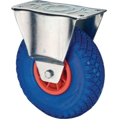 Roulette fixe 260 mm 160 kg polyuréthane 230 x 125 mm plastique