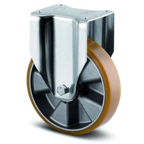Roulette fixe à platine 137x105 mm - charges lourdes - ø 125 mm - Delta