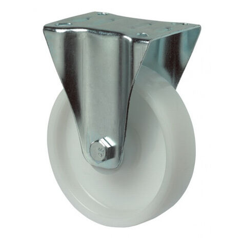 Roulette fixe B10 D. de la roue 58 mm cap. charge 80 kg plastique plaque L112xl54 mm