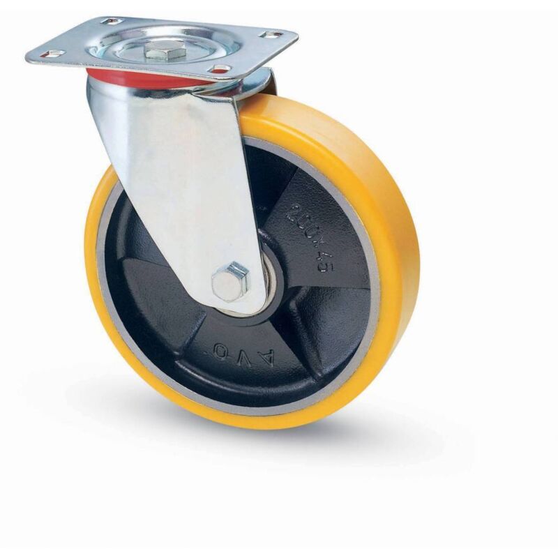 Salone - Roue en ultr. art.22 d. 80x20 plaque pivotante