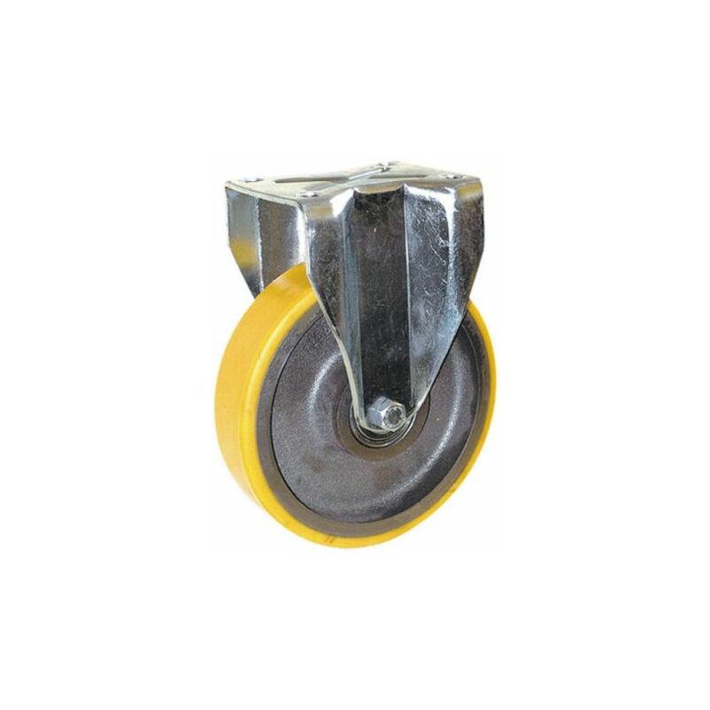 Guitel Hervieu - Roulette industrielle Fixe Acier galvanisé, ø 200mm, 900kg ( Prix pour 1 )