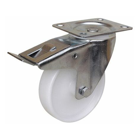 Roulette industrielle Pivotant avec frein Guitel Hervieu, Acier galvanisé, Ø 150mm, 250kg ( Prix pour 1 )