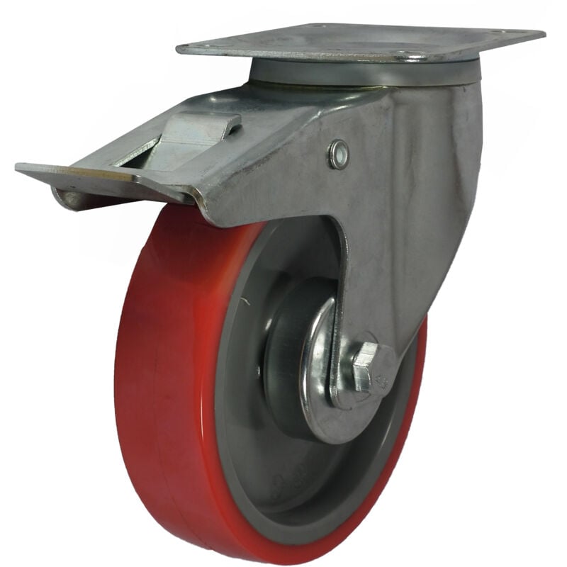 Roulette industrielle Pivotant avec frein Rs Pro 100mm, 150kg ( Prix pour 1 )