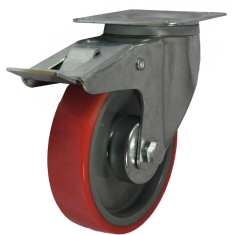 Roulette industrielle Pivotant avec frein RS PRO, Ø 100mm, 150kg ( Prix pour 1 )